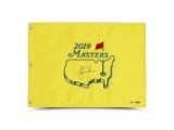 Tiger Woods Autographed 2019 The Masters Tournament Pin Flag